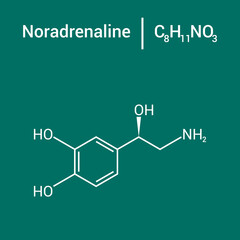 chemical structure of Norepinephrine (C8H11NO3)