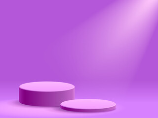Two podium background with geometrical 3d shapes, Beautiful modern graphic design