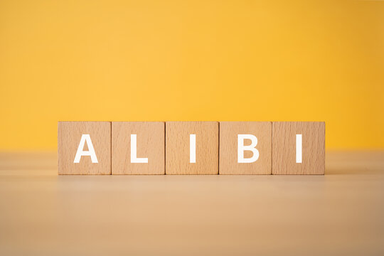 アリバイのイメージ｜「ALIBI」と書かれたブロック
