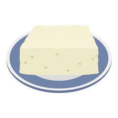木綿豆腐のイラスト
