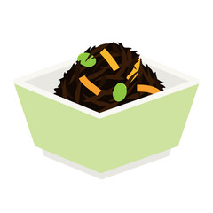 ひじきの煮物のイラスト