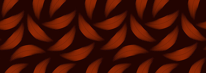 hawaii curve line, tribal africa abstract seamless pattern, textile art, hand-draw line image and background, fashion artwork for Fabric print, clothes, scarf, shawl, carpet, kerchief, handkerchief © kirkchai