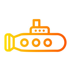 submarine gradient icon