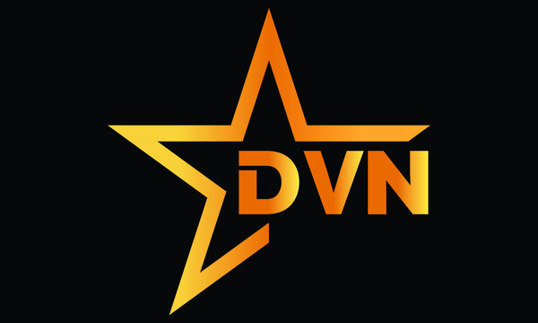 DVN golden luxury star icon three letter logo design vector template. royal logo | luxury logo | jewelry logo | premium logo | iconic logo | Victoria logo |