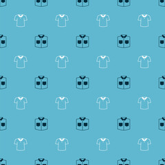 Set Shirt and on seamless pattern. Vector