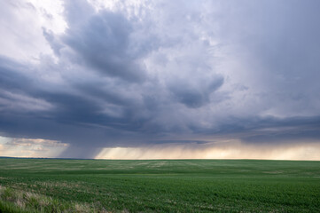 Naklejka na ściany i meble Storm over the Beautiful Prairies