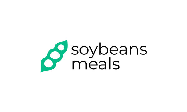 vector graphic design, logogram pictogram soybeans, simple flat modern style