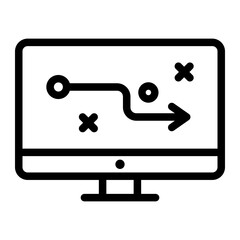 digital strategy line icon