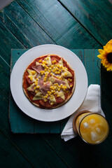 Pizza gourmet y snacks