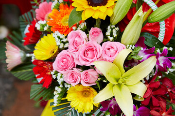 bouquet of colorful flowers