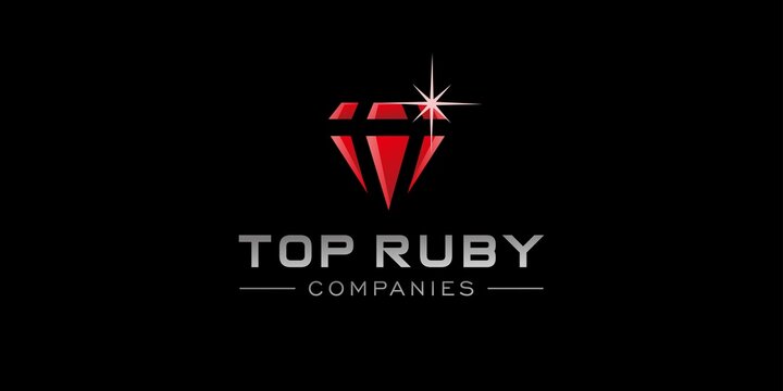 Modern and luxury Ruby logo design