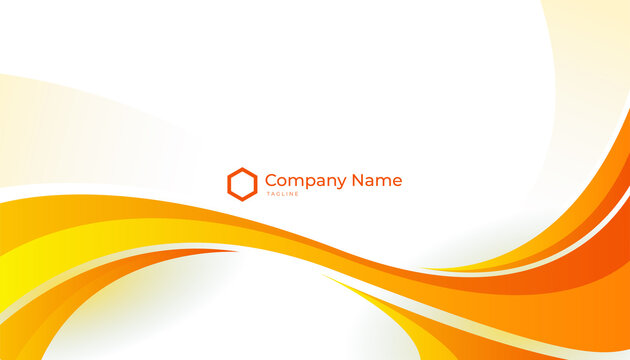 Modern elegant orange business card design template. Can be used for presentation slide background with text space and logo