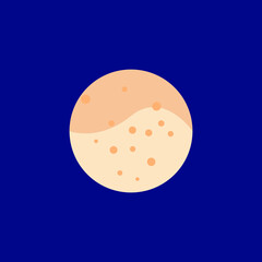 illustration vector graphic of moon or it could be moon cheese.