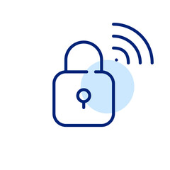 Smart lock icon. Pixel perfect, editable stroke line art
