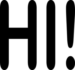 HI WORD FOR EMOJI STICKER