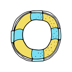 Lifebuoy sketch. Doodle illustration