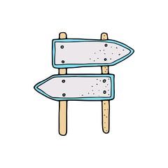 Road sign sketch. Doodle illustration