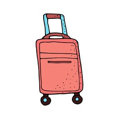 hand drawn suitcase vector illustration