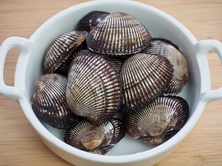 신선한 해산물 꼬막, 요리재료