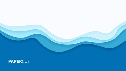Abstract blue waves style background
