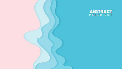 abstract blue sea and beach summer background template design