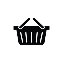 Fototapeta premium Shopping cart line icon. Simple outline style. Basket shop bag for online store. Vector design illustration isolated on white background. Editable stroke EPS 10.