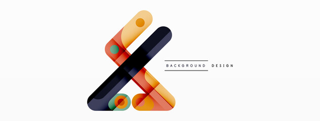 Lines geometric creative abstract background. Bright color line composition for wallpaper, banner, background or landing