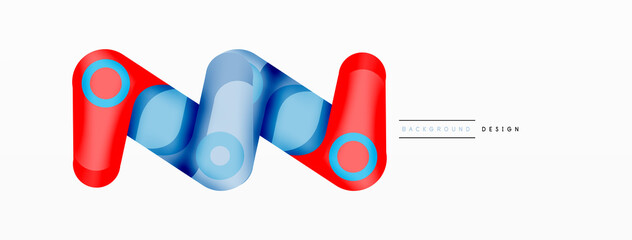 Modern stylish geometric background. Abstract round shapes composition for wallpaper, banner, background or landing