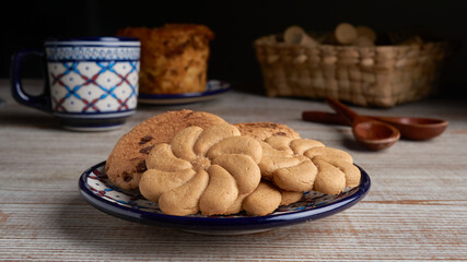 delicious assorted cookies on decorated plate