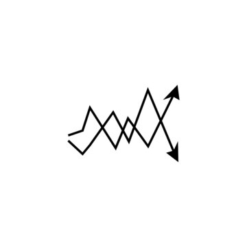 Market Volatility Icon Illustration Design