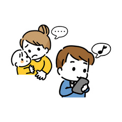 スマホ　子育て　無関心　産後クライシス