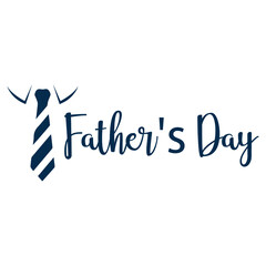 An illustration of a tie and text Happy Father's Day in celebration of fathers day