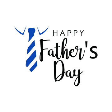 An illustration of a tie and text Happy Father's Day in celebration of fathers day