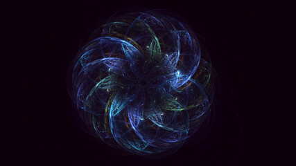 Obraz premium 3D rendering abstract round light background