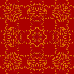 Geometric Seamless Pattern with Tribal Shape. Designed in Ikat, Boho, Aztec, Folk, Motif, Gypsy, Arabic Style. Ornament for Scarf, Ceramics, Fabric Garment, Backdrop Wallpaper.