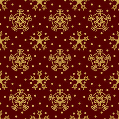 Geometric pattern design with tribal shape elements. Ideal for fabric design, wrapping paper, backdrop. Vector Illustration.