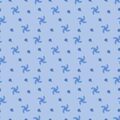Simple Seamless background. Geometrical Pattern design. Blue color embroidered texture ideal for men shirt, male fashion, kid fashion, bag, Wallpaper, backdrop.