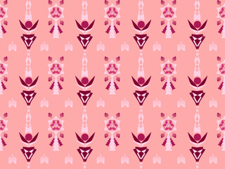 Geometric Seamless Pattern, Purple Pink Background, Ikat, Boho, Aztec, Folk, Motif, Gypsy, Arabic, Indian Style, Fabric Pattern, Batak, Tribal pattern, Ethnic Textile, Modern Cloth Pattern Design