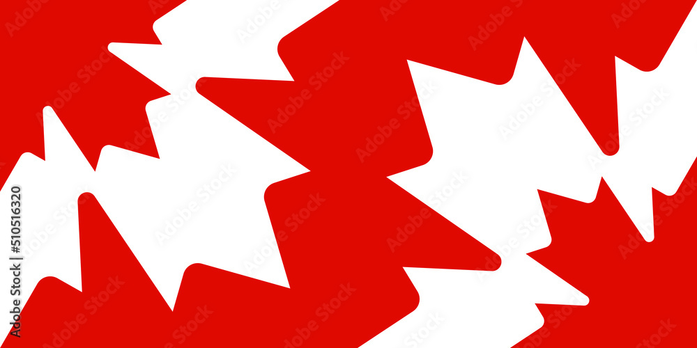 Wall mural canada day design of red and white maple leaves isolated on red background with copy space vector il