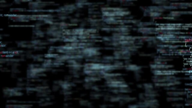 Camera Fly through Digital Codes. High quality 4k footage