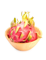 Obraz na płótnie Canvas Dragon fruit, tropical fruit on a white background with clipping path.