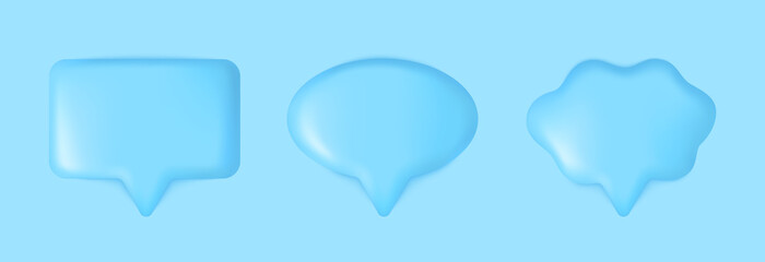 Message bubble vector illustration. 3d dialogue box. Speech bubble, text message, social media comment. Website or mobile application comment.