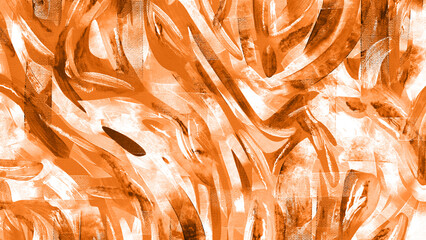 Burnt orange textured monochromatic autumn backdrop, abstract oil paint strokes on canvas. Rich, warm brownish-orange texture