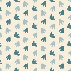 Seamless pattern with abstract shapes. Simple colored doodles