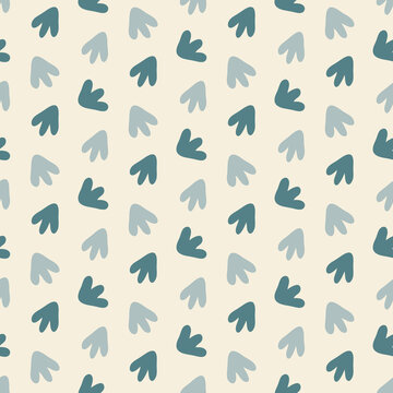 Seamless pattern with abstract shapes. Simple colored doodles
