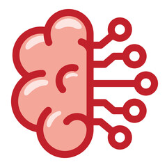 artificial intelligence flat design illustration