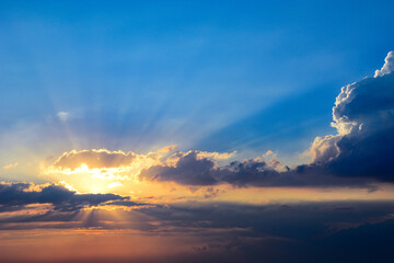 Fototapeta premium sunset in the sky