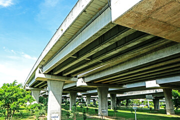 The concrete highway in the city of Thailand.