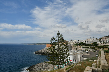 Panoramic view of Santa Cesarea Terme, historic town in the province of Lecce.