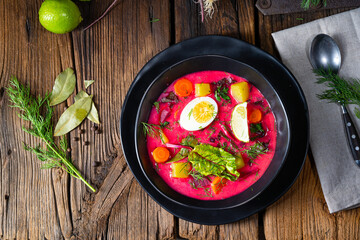 Botwinka Polish spring beetroot soup